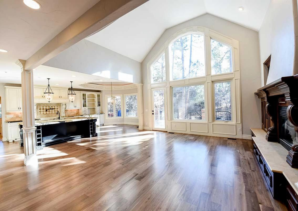 Interior of a home with floors worked on by the Footprints Floors franchise business