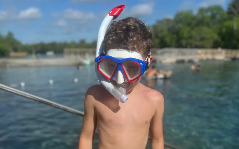 British Swim School franchise business owners Sean and Allison's 9-year-old son, Maverick Bailey