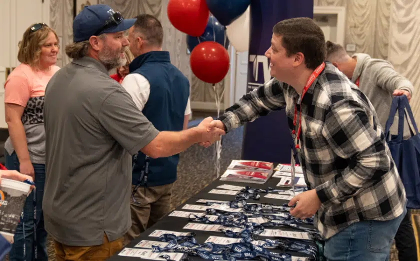 Check-in table - HomeFront Brands conference