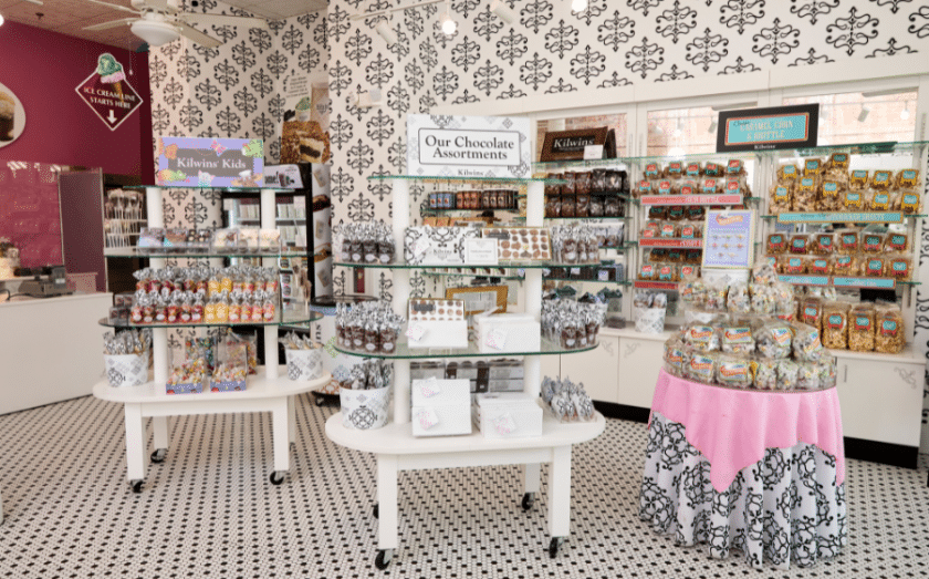 Interior of a Kilwins franchise