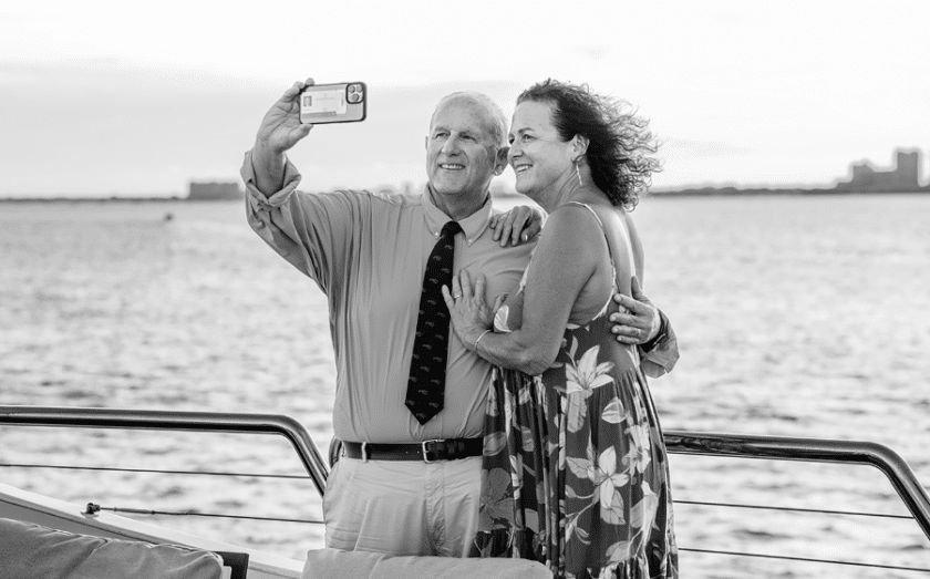 Yarusso and
his wife,
Stephanie.