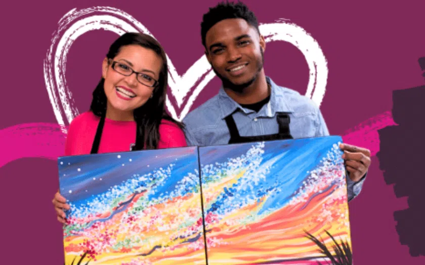 Valentine's Day Date Night Ideas - paint and sip franchise