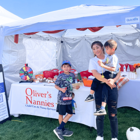 Oliver's Nannies of Boise owner Bom Hilton and her two children