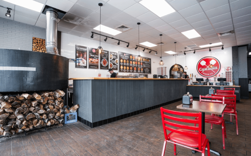 Interior of a 
Cascadia pizza franchise