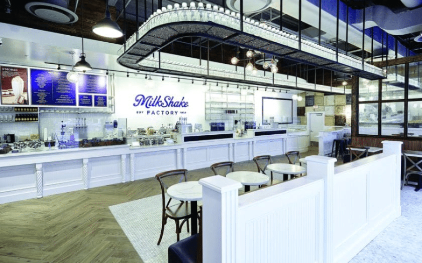 Interior of a Milkshake Factory franchise location SCALED
