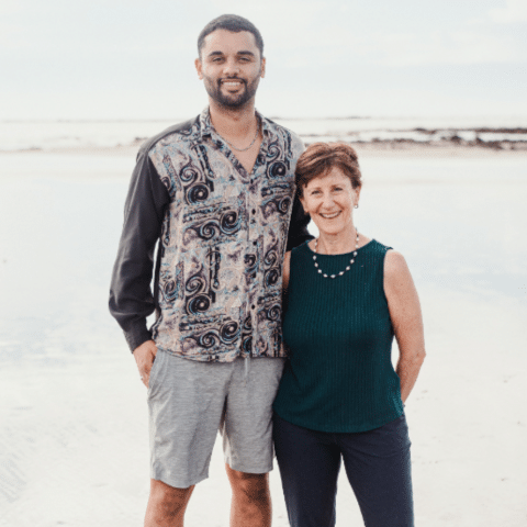 Julian White and his mother, Dana Carlisle, Two Maids franchise owners