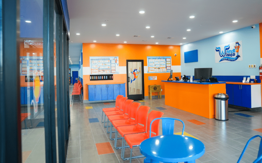Interior of a Water Wings franchise location