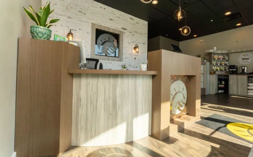 Interior of 100% Chiropractic franchise