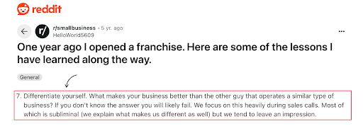 Reddit user post via r/smallbusiness