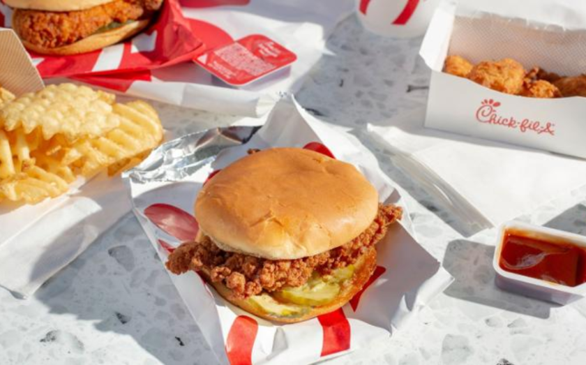 Menu options from Chick-fil-A