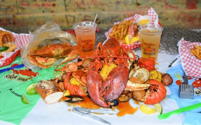 Angry Crab Shack franchise menu