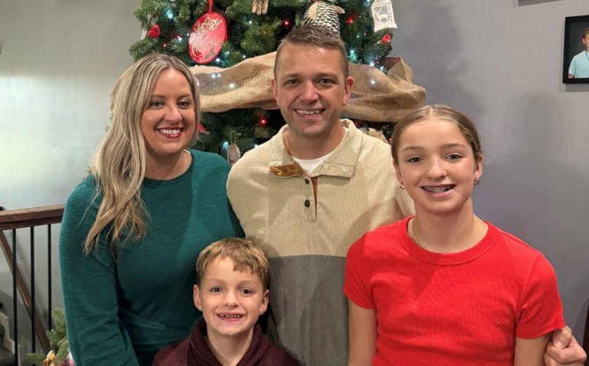 Replay Sports Cards franchise owner Josh Stigdon and his family