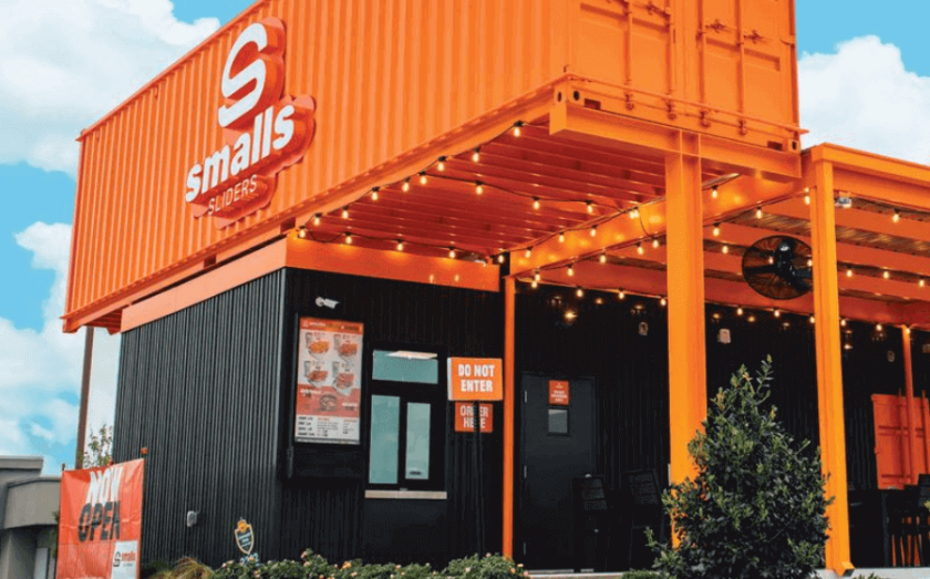 Exterior of Smalls Sliders franchise SCALED