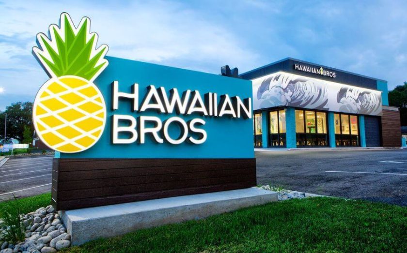 Exterior of a Hawaiian Bros franchise location