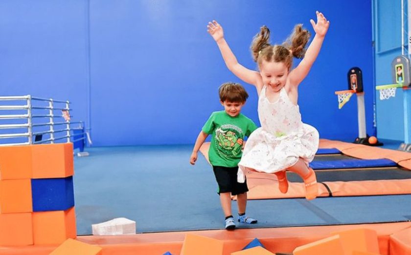 Kids at a Sky Zone franchise