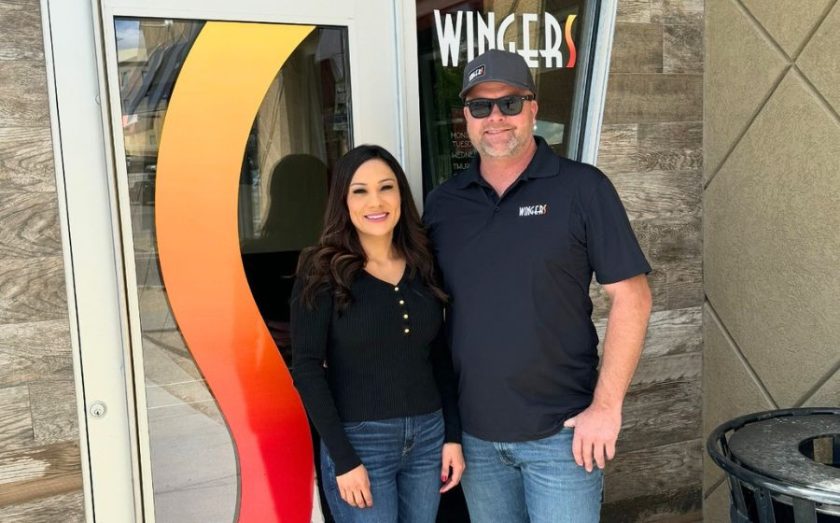 Juanita Gaeta, Wingers franchisee, and her husband FINAL