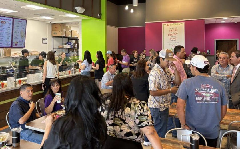 Interior of a Frutta Bowls co-branded location