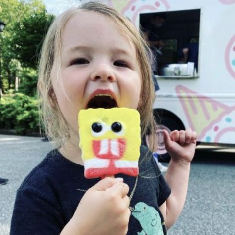 Child enjoying ice cream from Alsies franchise