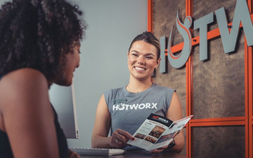 HOTWORX franchise clients and staff member