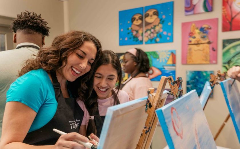 Painting with a twist - mommy and me
