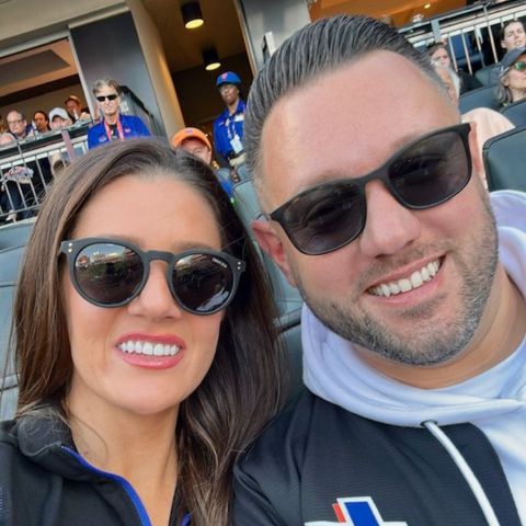 Patrick Martone, Hand & Stone franchise owner, and fiancee, Jenna