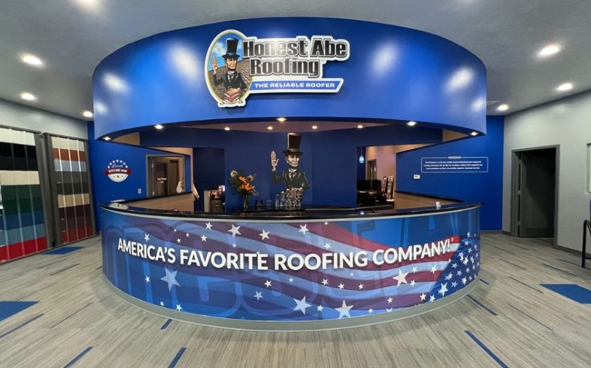 Interior of Honest Abe Roofing franchise