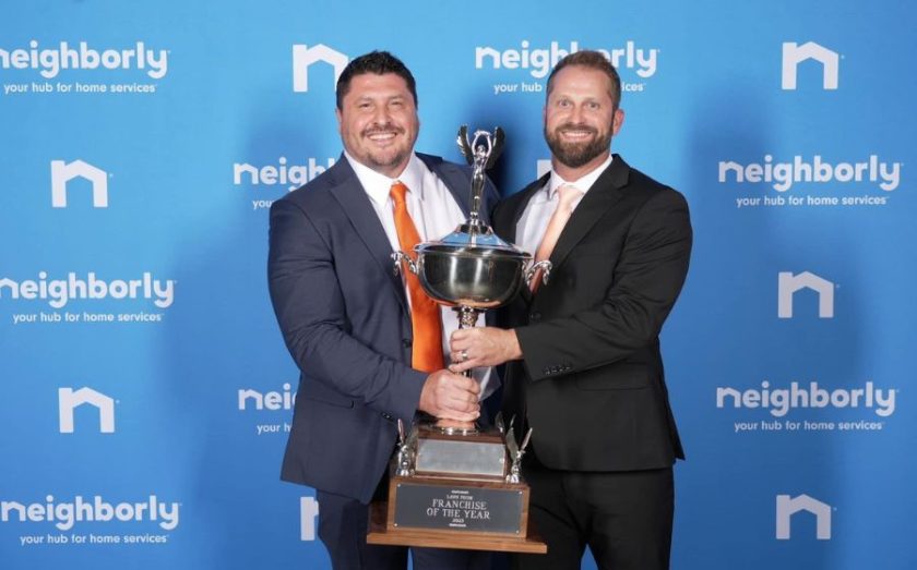 Travis Reed and Travis Hicks, Lawn Pride franchise owners