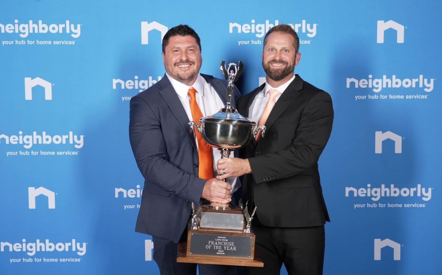 Travis Reed and Travis Hicks, Lawn Pride franchise owners