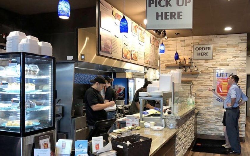 Interior of Little Greek franchise opportunity