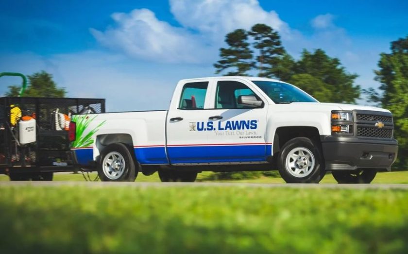 US Lawns franchise trucks