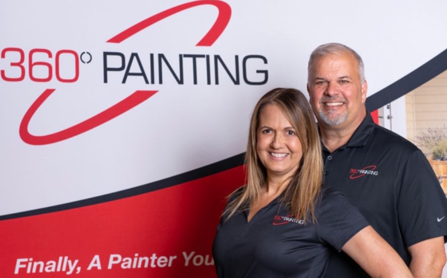 360 Painting franchise owner Tom Vess and his wife