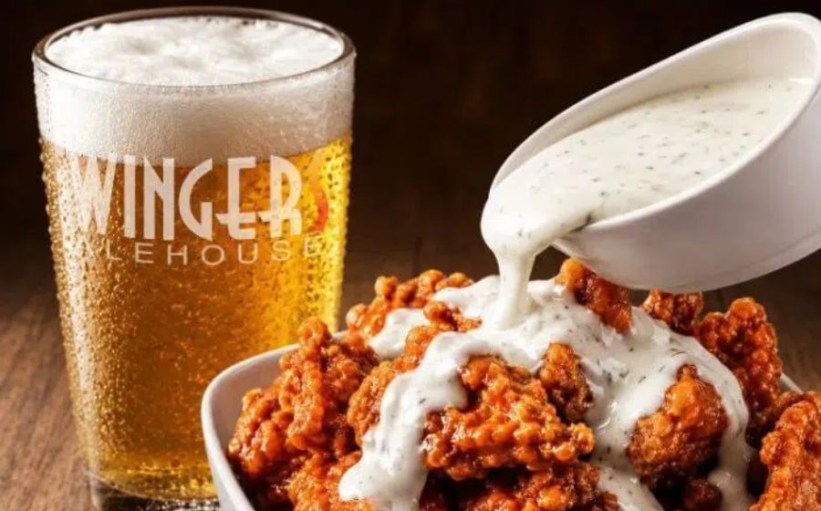 SCALED Wings and ranch from Wingers Alehouse franchise