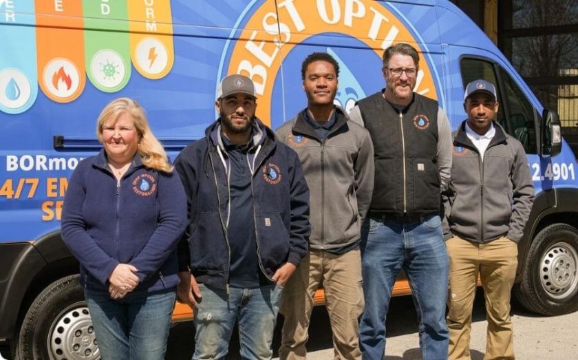 Team at Best Option Restoration franchise
