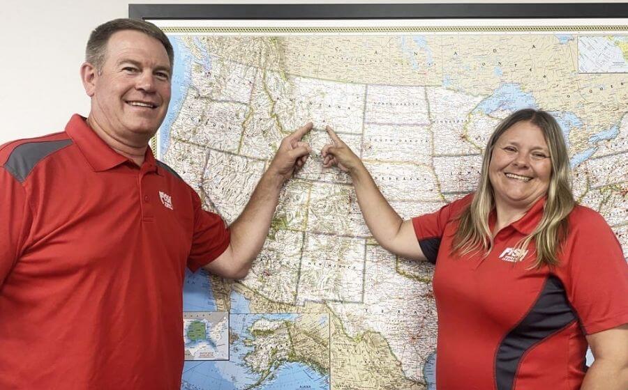 FISH franchisee Tom Schwab and his wife