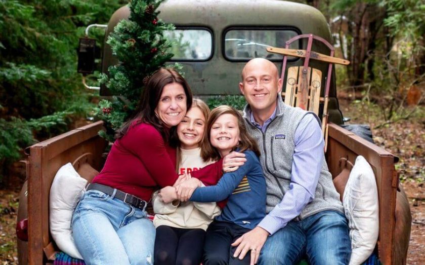 Amy Schmidt, Superior Rail & Fence franchise owner, and her family