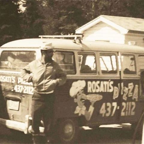 A Rosati’s delivery van at the original Mount Prospect Ill, restaurant
