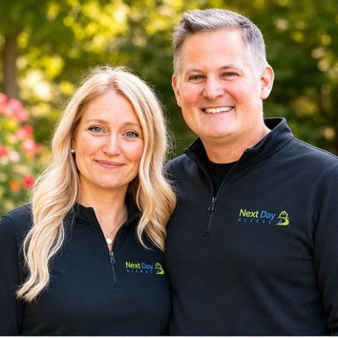 Jessica and Steve Nolan, Next Day access franchisees